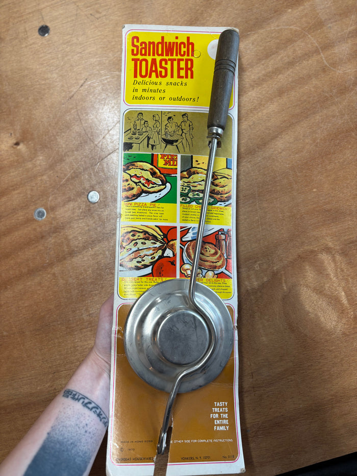 Vintage 1970 Sandwich Toaster in Original Packaging | Campfire Pie Iron | Retro Camping Cookware