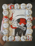 Handmade grinch button frame