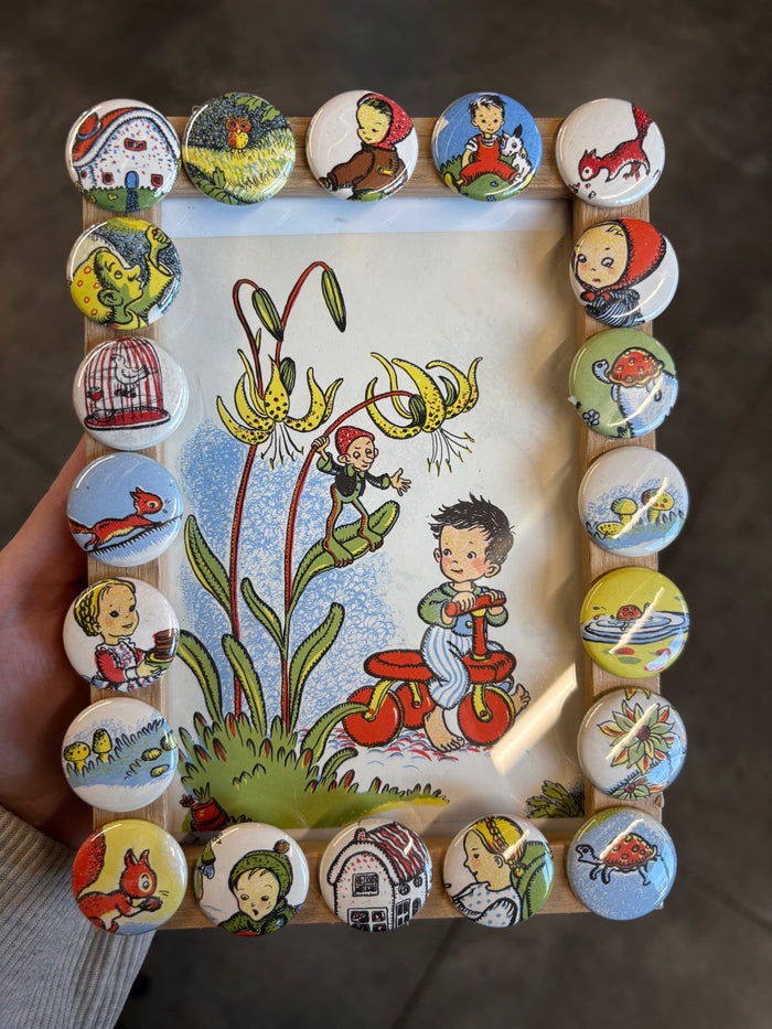 Handmade Vintage Fairy Tale Button Frame