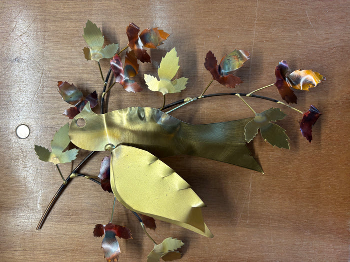 MCM metal bird sculpture