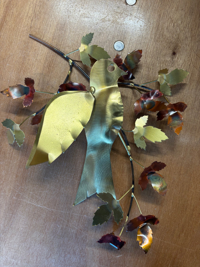 MCM metal bird sculpture
