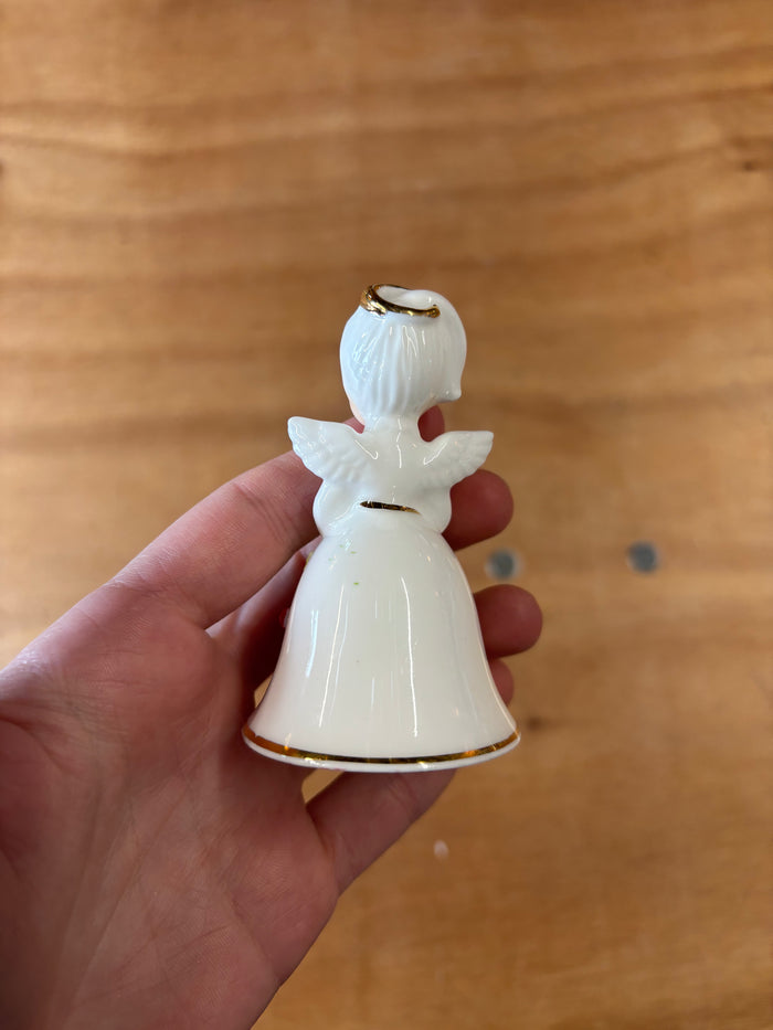 Vintage Napcoware Bone China Angel Bell – 1950s/60s – Japan – Gold Trim & Floral Details