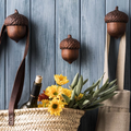 Wood turned acorn wall hooks, hangers