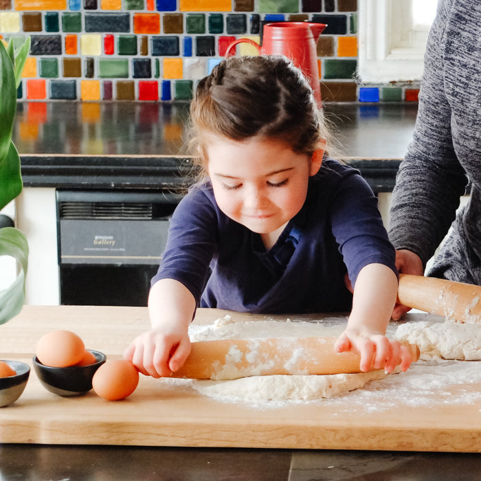 mom & me baking set, tapered pins for kids and adults