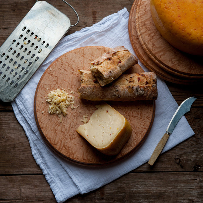 Birdseye Maple Round Cheese Board - Cattails Woodwork