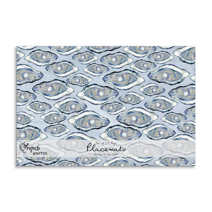 Blue Oysters Paper Placemats