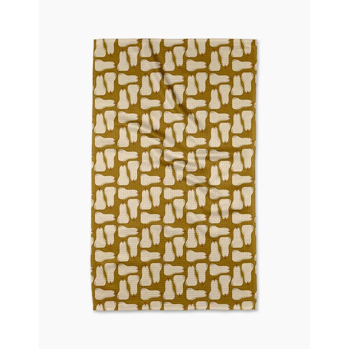 Bold Butternut Geometry Kitchen Tea Towel