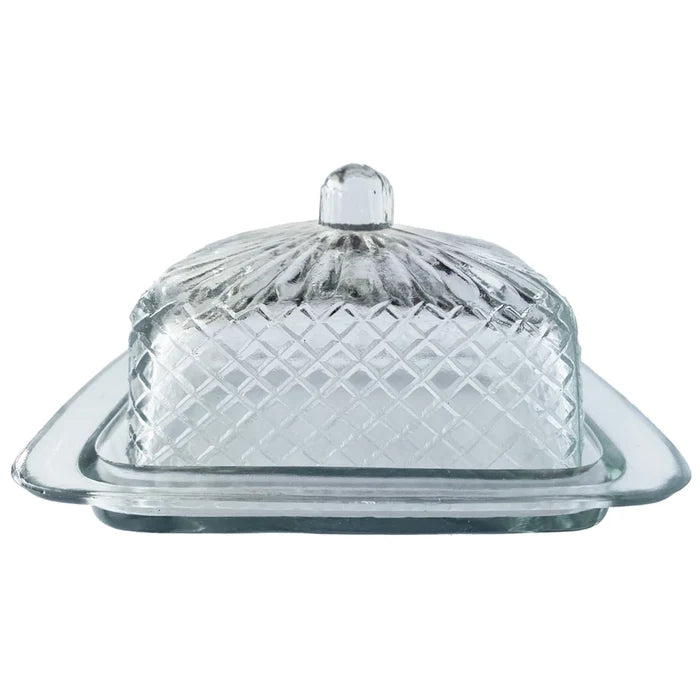 Cut Glass Clear Butter Dish Mugs Browns Kitchen