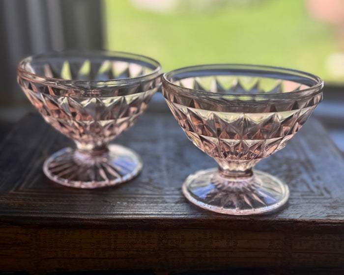 Depression glass dessert cups