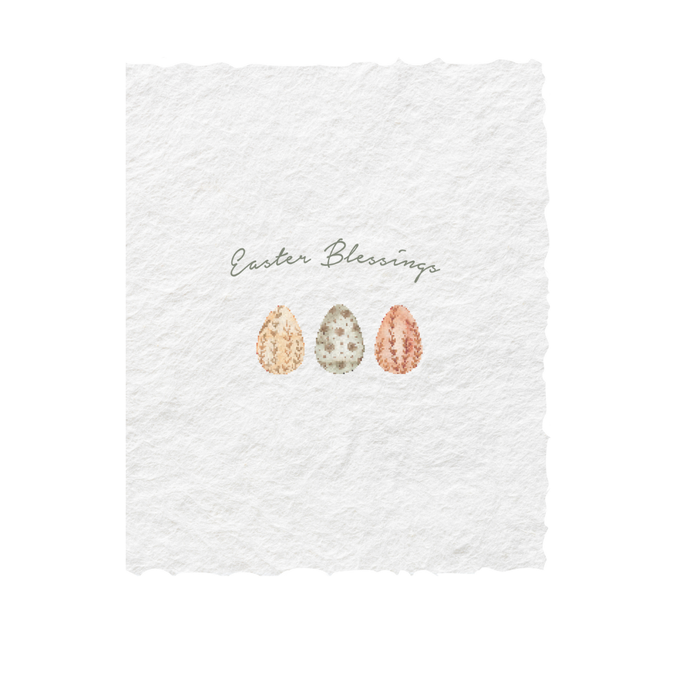 Easter Blessings | Easter Egg Eco-Friendly Greeting Card