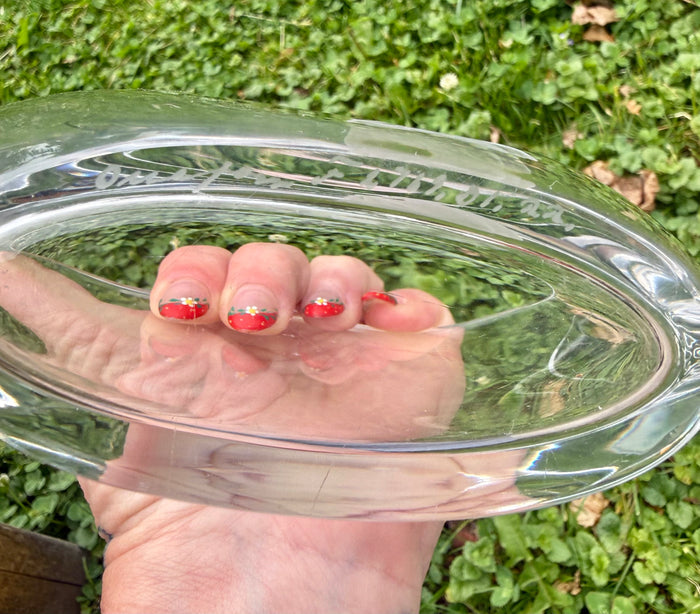 Edvin Öhrström etched glass vase