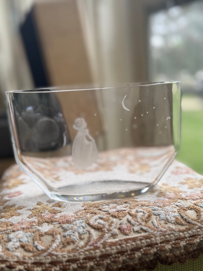 Edvin Öhrström etched glass vase