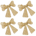 Gold Beaded Bow Napkin Ring