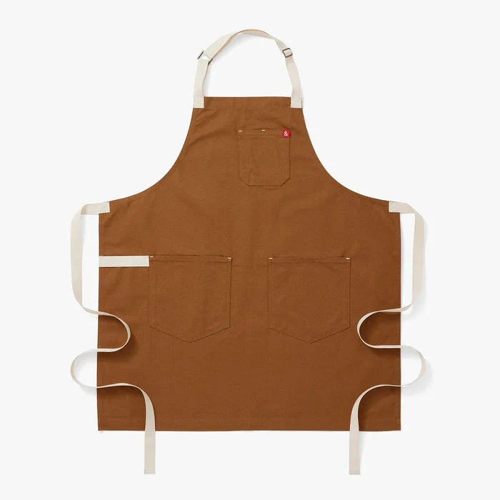 Hedley & Bennett Essential Apron in Cider Brown w/ Vanilla Straps