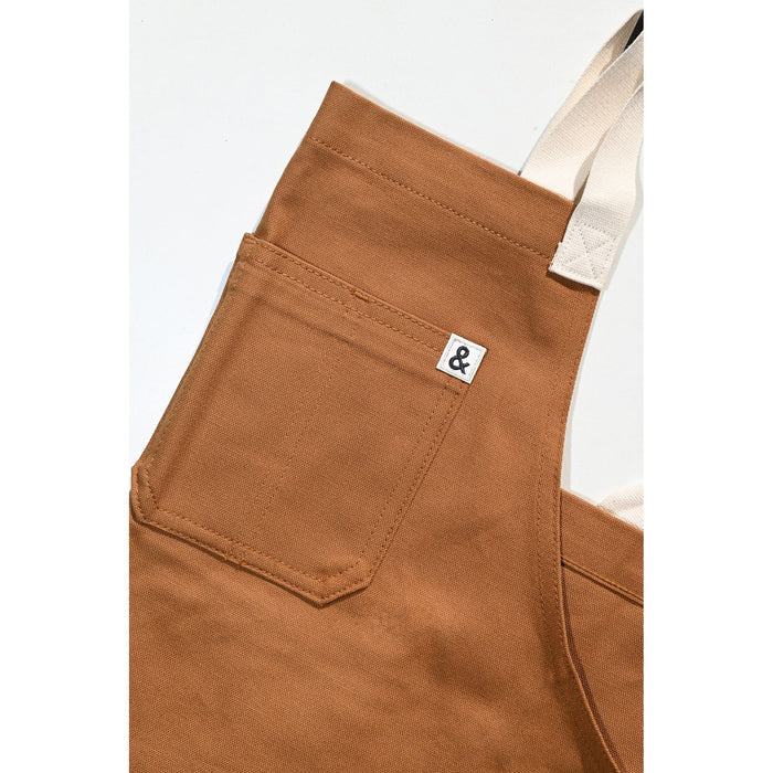 Hedley & Bennett Essential Apron in Cider Brown w/ Vanilla Straps