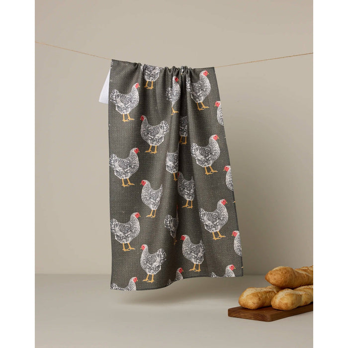 Hen House Geometry Tea Towel