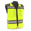 Class2 Lime ALL Mesh SV SML 2" Silver Stripes W/slash Pockets