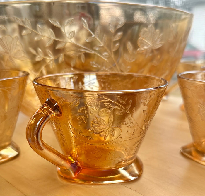 Jeannette glass punch bowl