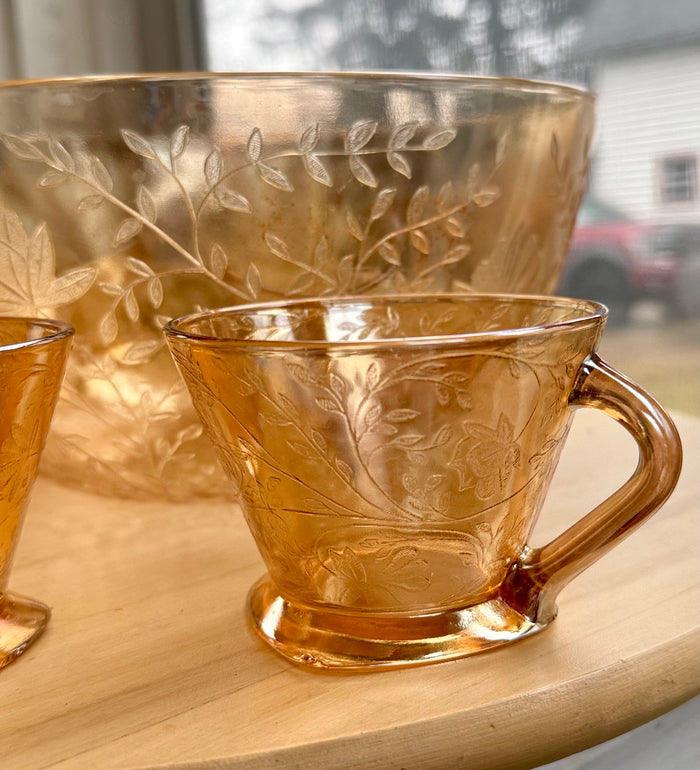 Jeannette glass punch bowl