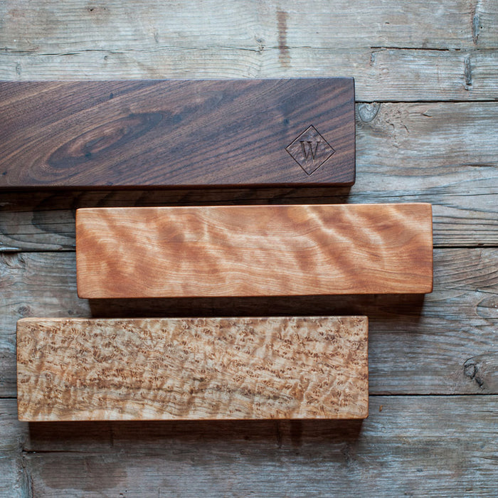 Kitchen Knife Holder, Birdseye Maple - Cattails Woodwork