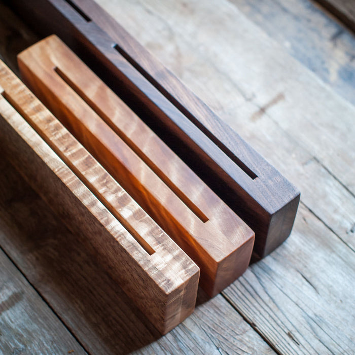 Kitchen Knife Wall Storage, Walnut - Cattails Woodwork