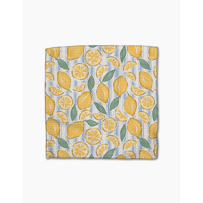 Lemon Waves Geometry Dishcloth Set