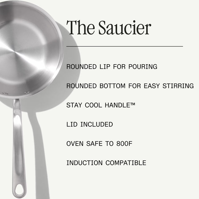 Made In Stainless Clad Saucier, 3 Qt