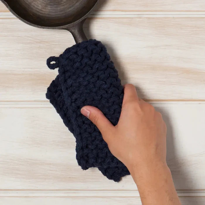 Potholder Knit Midnight  Browns Kitchen