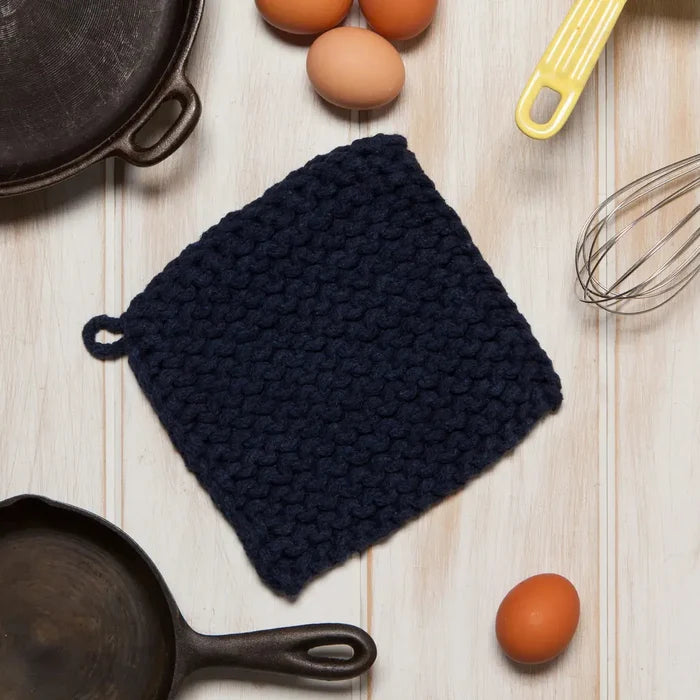 Potholder Knit Midnight  Browns Kitchen