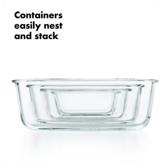 OXO 16 Piece Glass Smart Seal Everyday Container Set Food Storage Browns Kitchen