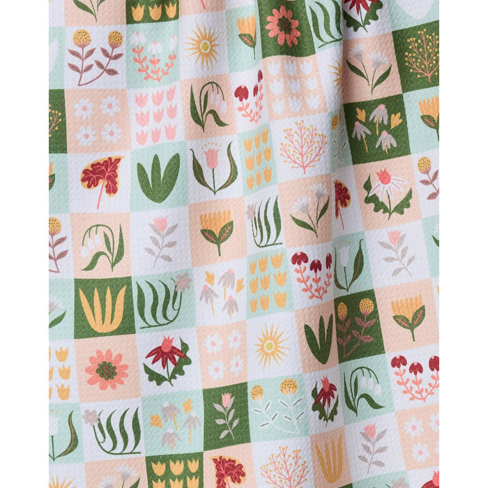 Patchwork Garden Geometry Tea Towel