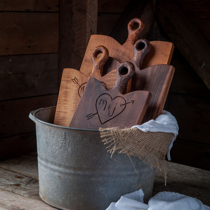 Personalized Rustic Breadboard - Cattails Woodwork