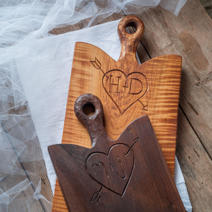 Personalized Rustic Breadboard - Cattails Woodwork