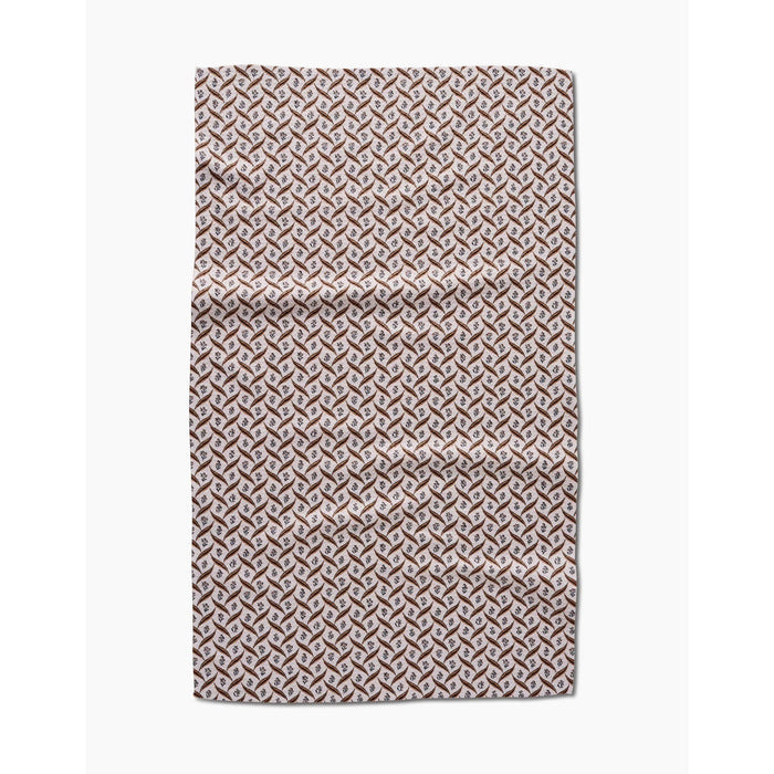 Plated Fall Berry Natural Geometry Tea Towel