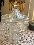 MCM pressed glass candy bowl