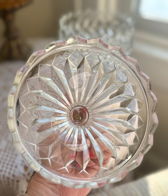 MCM pressed glass candy bowl