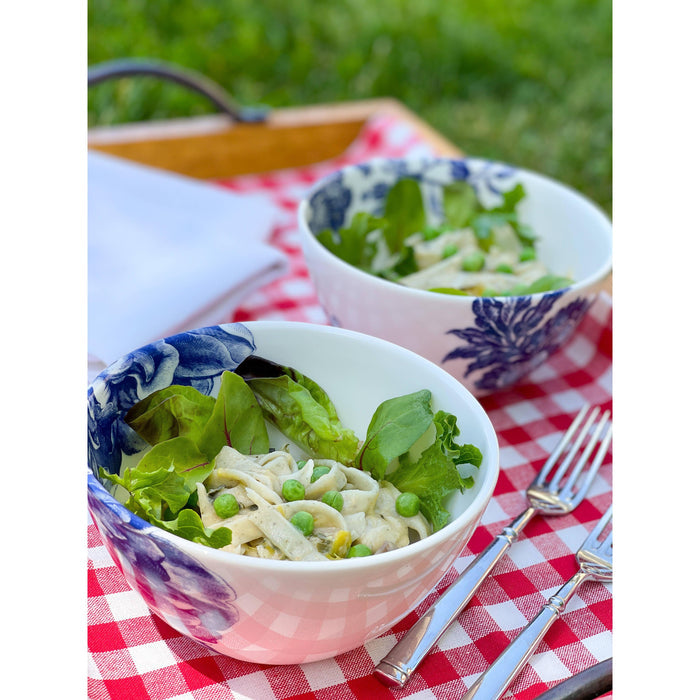 Roasted Garlic and Basil Fettuccine