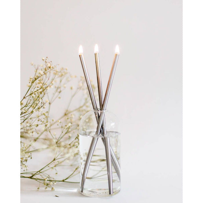 Silver Everlasting Candle – Reusable Steel Candles