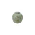 Stoneware Floral Ginger Jar