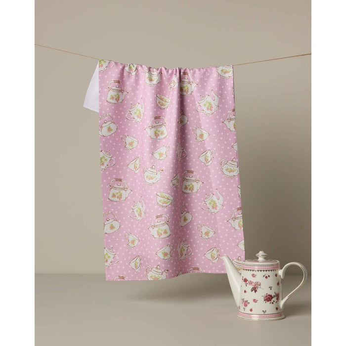 Strawberry Geometry Tea Towel