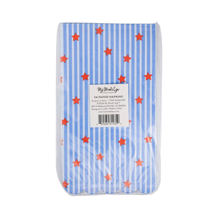 Stripes and Stars Paper Guest Napkin