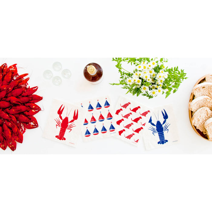 Swedish Dishcloth - Crayfish - Red - Coastal Design