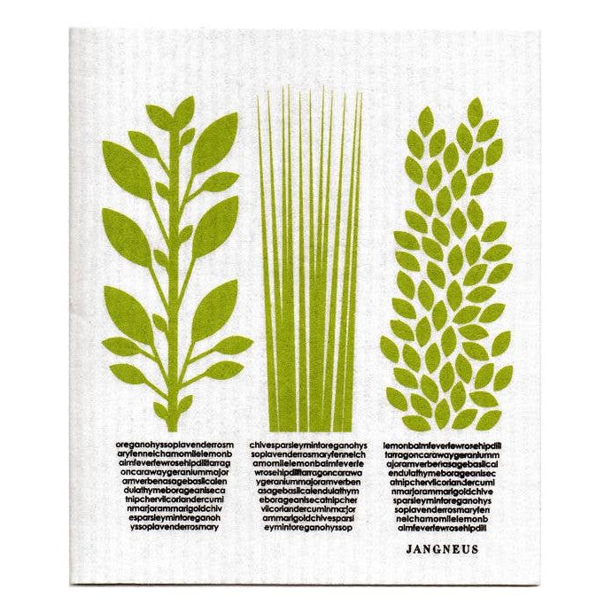 Swedish Dishcloth - Herbs - Green