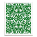 Swedish Dishcloth - Scandi Bloom - Dark Green