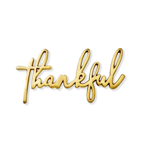 "Thankful" Gold Trivet