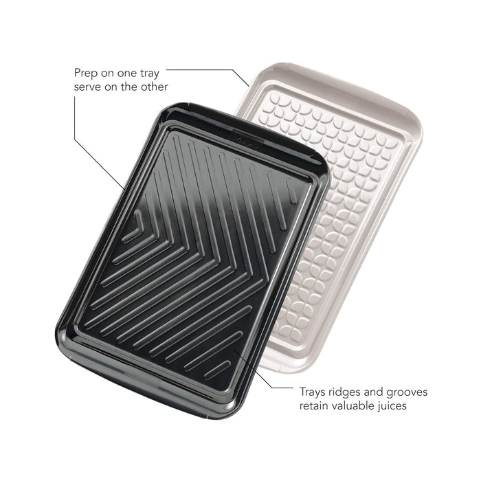 Tovolo Grilling Platters for Outdoor Grill BBQ Prep and Serve Trays Set of 2