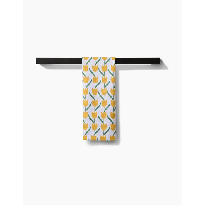 Tulip Flowers Geometry Tea Towel