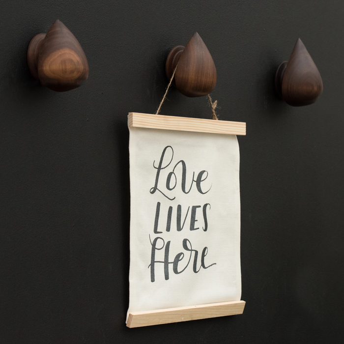 Walnut Drop Wall Hanger