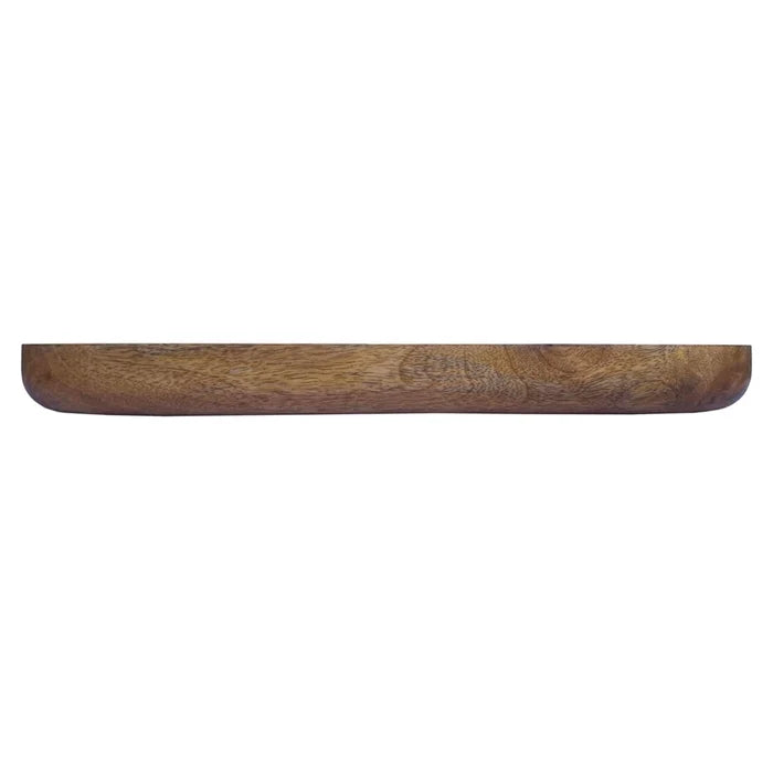 Enameled Mango Wood Tray, White & Natural Candles Browns Kitchen