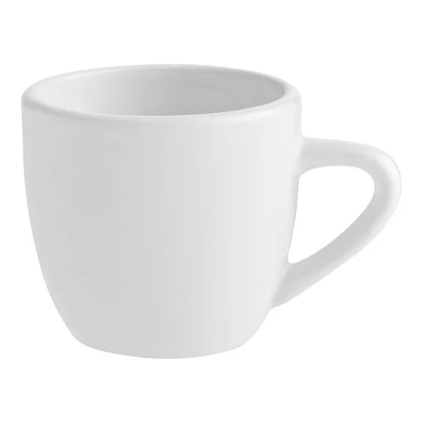 White Stoneware Espresso Cup, 3.5 oz